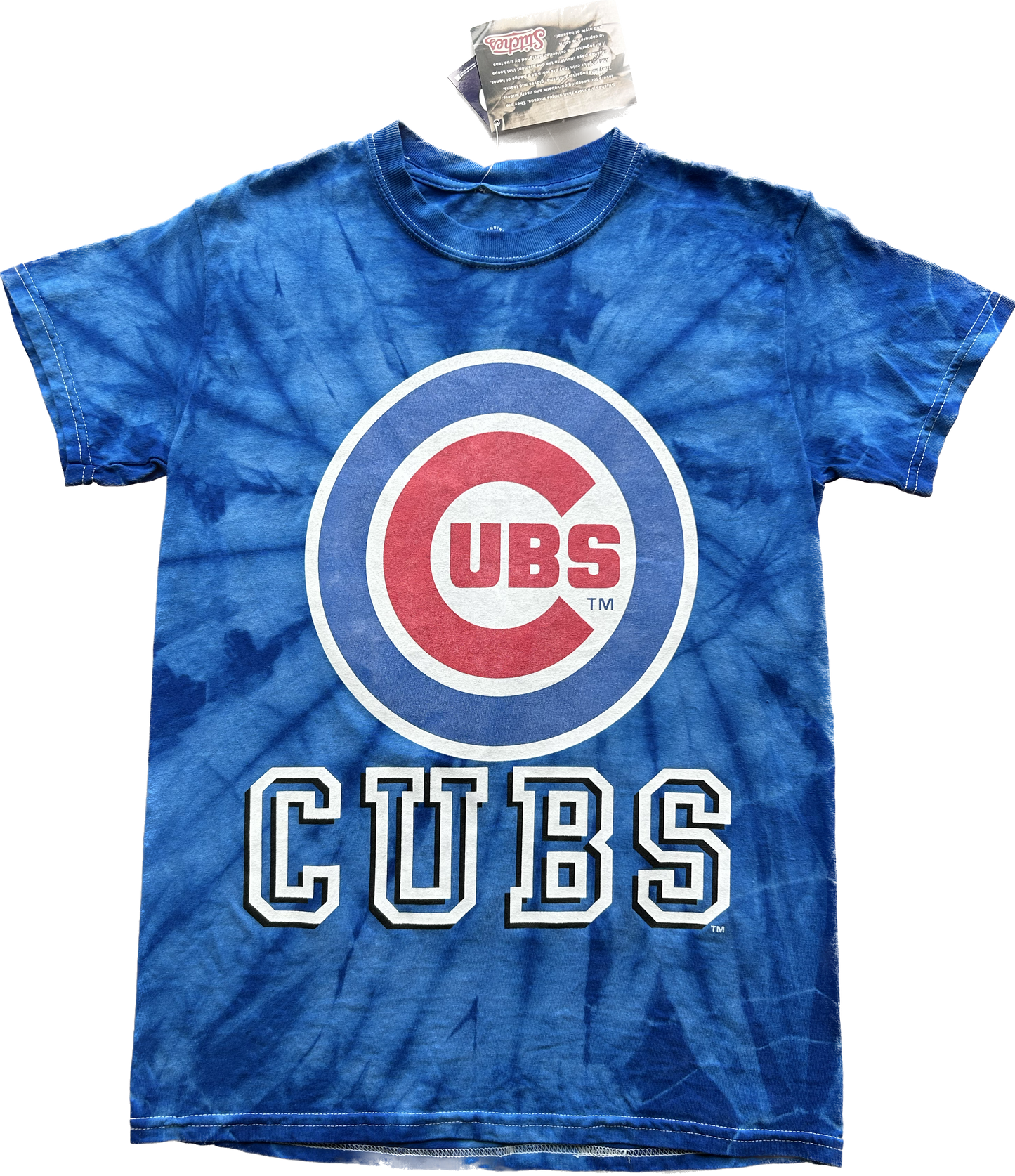 Chicago Cubs Stitches Blue Tie-Dye Men's T-Shirt