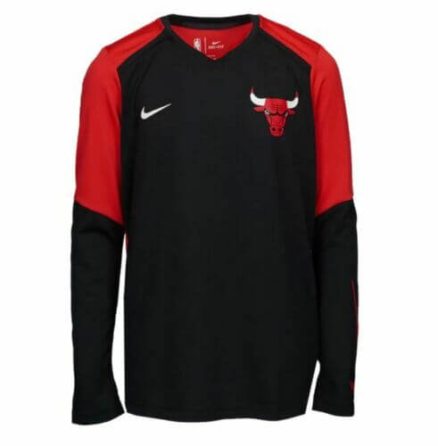 Chicago Bulls NBA Youth Nike Dri-Fit Longsleeve Practice Shirt -Black