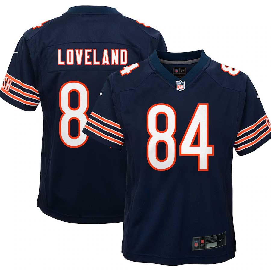 Youth Nike Colston Loveland Navy Chicago Bears Team Game Jersey