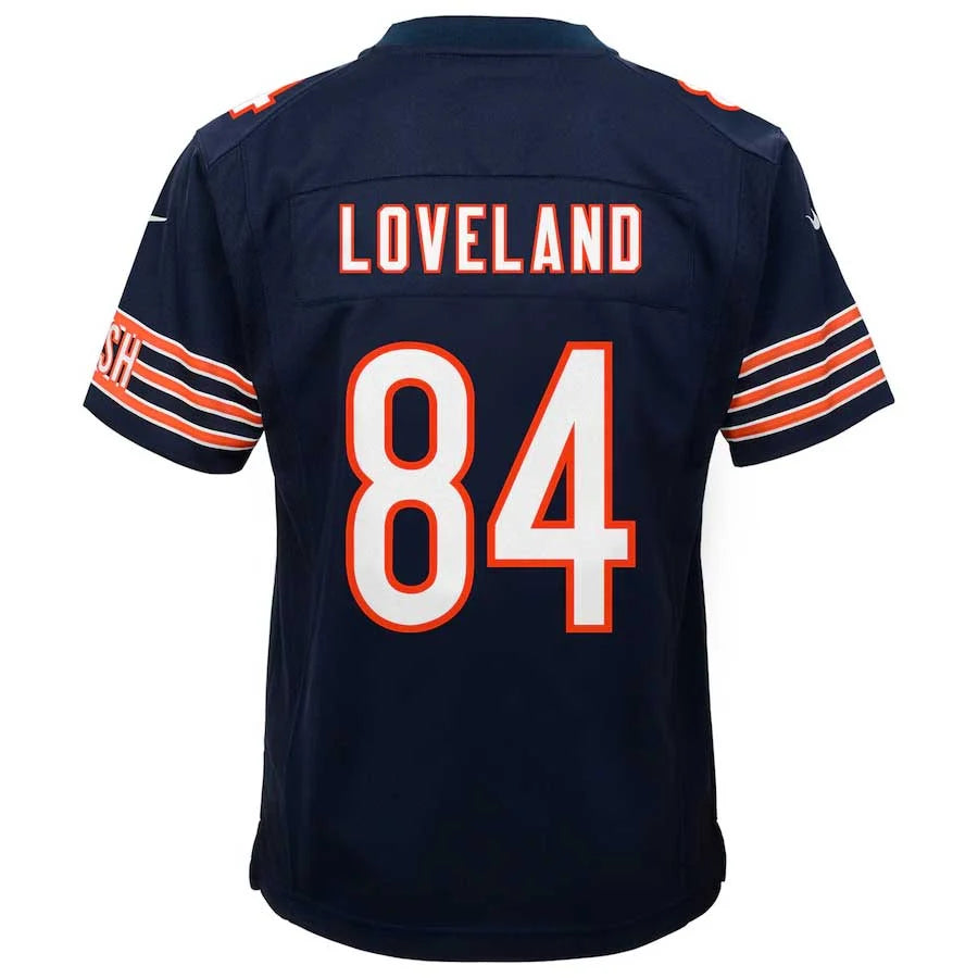 Youth Nike Colston Loveland Navy Chicago Bears Team Game Jersey
