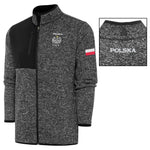 Polska Polish Antigua Fortune Full- Zip Jacket Smoke Heather Black