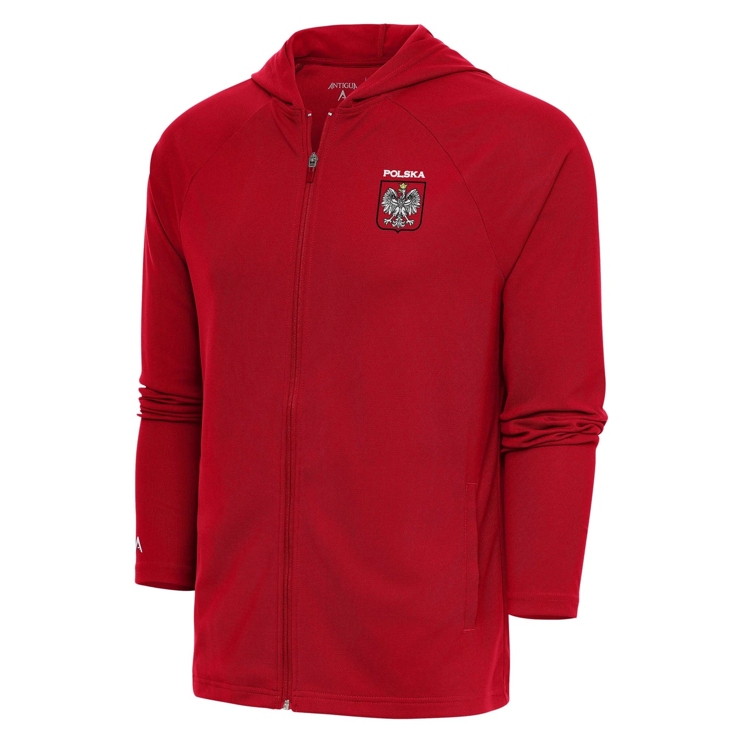 Polish Antiqua Full-Zip Hoodie Polska Embroidered Eagle