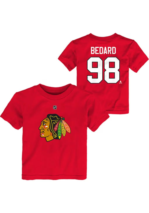 Bedard Chicago Blackhawks Toddler Red Short Sleeve Player T-Shirt
