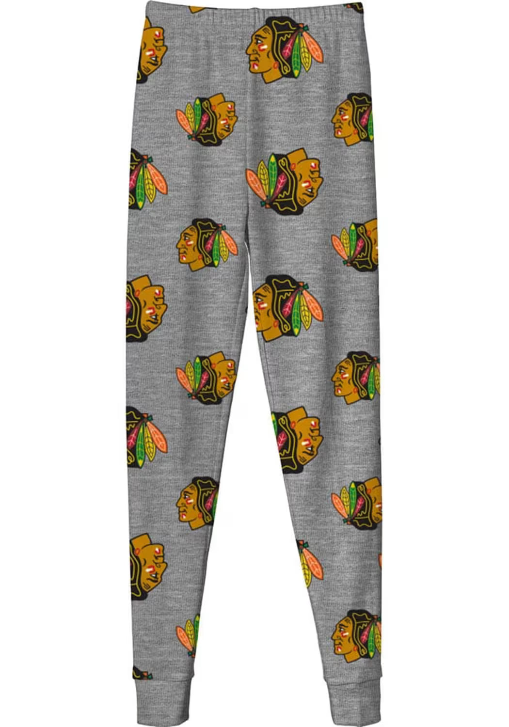 Chicago Blackhawks Boys Toddler Primary Logo PJ Set - Grey