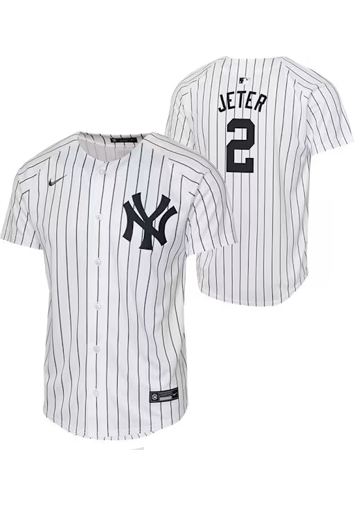 Derek Jeter Nike New York Yankees Youth White Home Limited Jersey