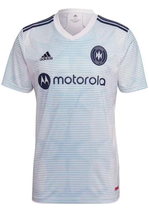 Chicago Fire Mens Adidas Replica Soccer 2021/22 Away Jersey - White