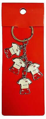 Bulk of Poland 4 Polska Soccer Jerseys Keychain Red and White Polish Key Chain 12 Pack