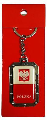 Bulk of Poland Polska Flag Keychain Red & White Polish Key Chain 12 Pack
