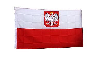 Bulk of Polska Polish Poland Flag 3' x 5' Polyester Canvas Header & Brass Grommets 12 Pack