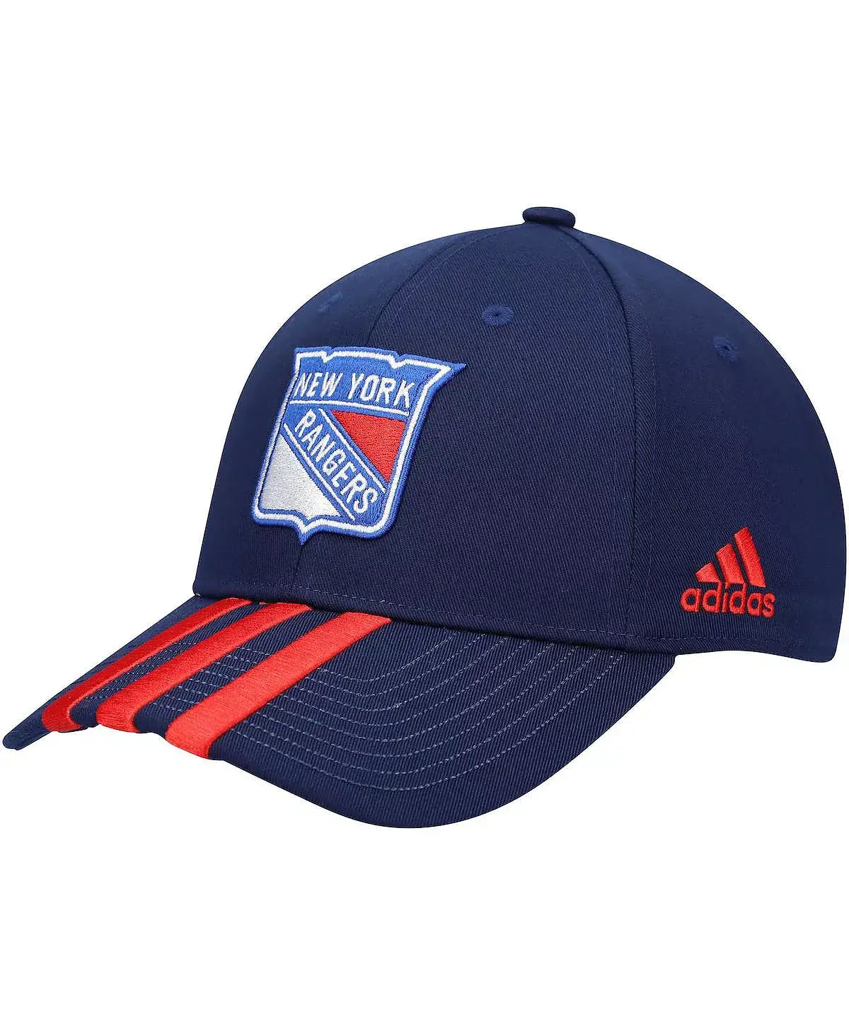 Adidas Men's Navy New York Rangers Locker Room Three Stripe Adjustable Hat