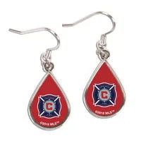 Chicago Fire Tear Drop Earrings