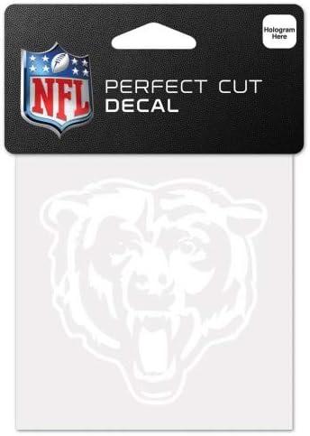 Chicago Bears 4x4 Perfect Cut White Decal White
