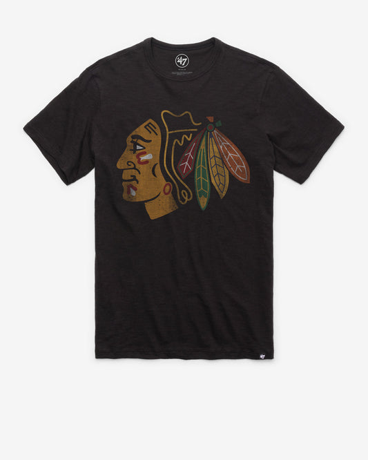 chicago blackhawks Jet Black grit ’47 scrum Men T shirt