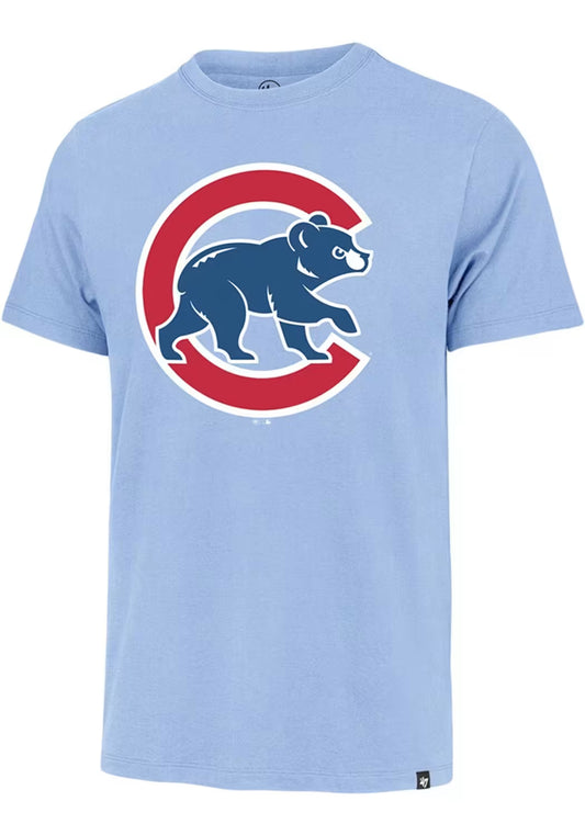 Chicago Cubs '47 Gulf Blue Walking Bear Imprint Tee
