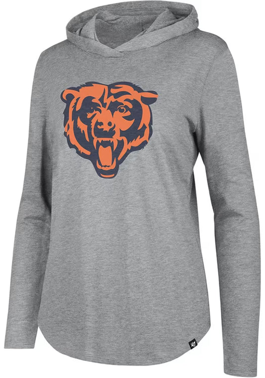 Women's Chicago Bears 47 Branded Slate GREY Lightweight Women's Hoodie
