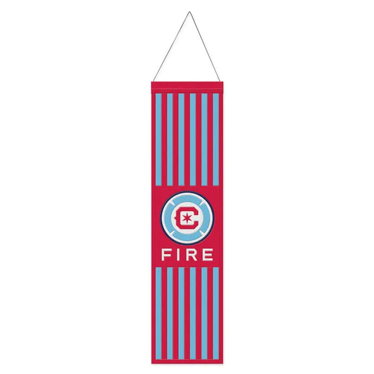 Chicago Fire Primary Logo Wool Banner 8" x 32"