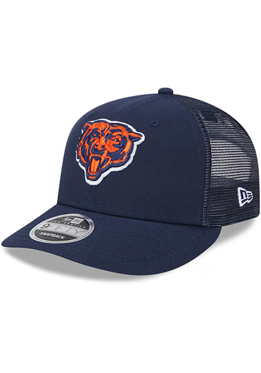 Chicago Bears Navy Trucker Low Profile 9FIFTY New Era Snapback Hat