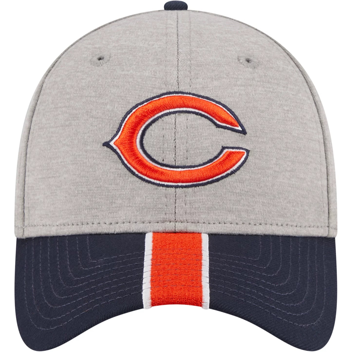 New Era Men's Chicago Bears Stripe Grey 39Thirty Stretch Fit Hat