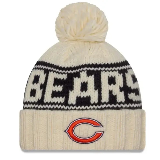 Chicago Bears Women's 2024 NFL ON-FIELD  Pom Knit Hat with "C"