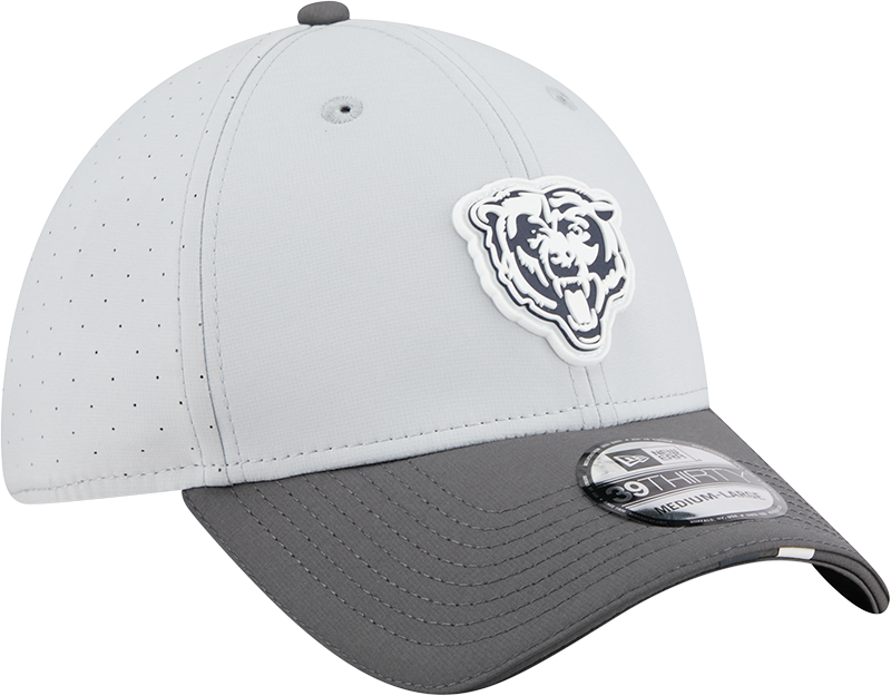 Men's Chicago Bears New Era Gray/Graphite 2025 NFL Training Camp 39THIRTY Flex Hat