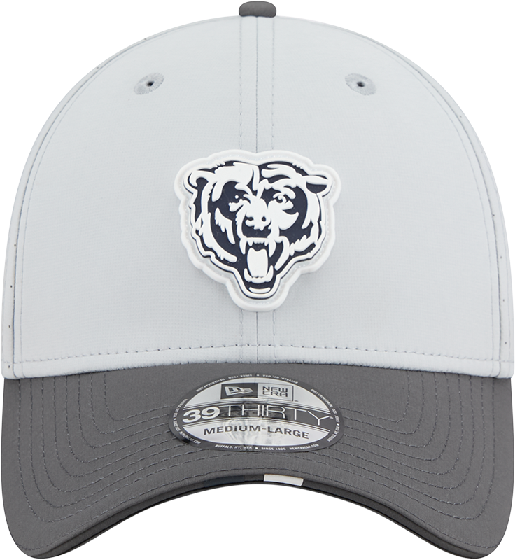 Men's Chicago Bears New Era Gray/Graphite 2025 NFL Training Camp 39THIRTY Flex Hat