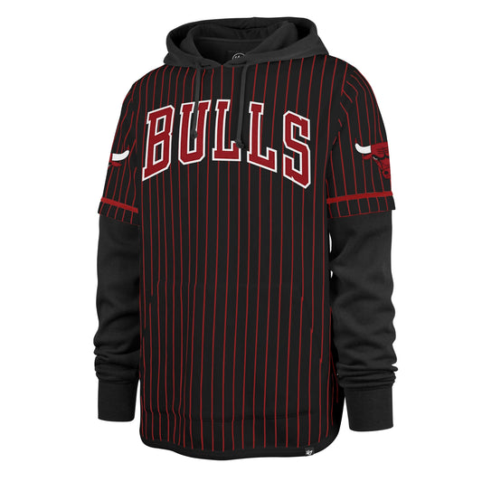 Chicago Bulls '47 Pinstripe Black Lacer Hoodie