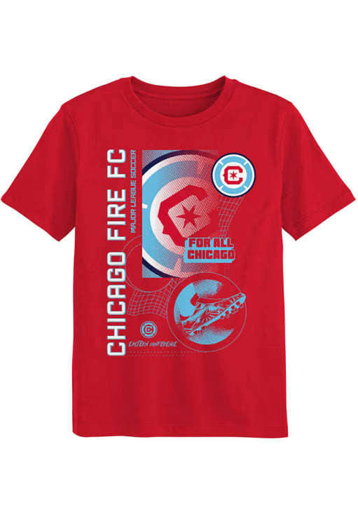 Chicago Fire Toddler/ Kids Red Strategy Short Sleeve T-Shirt