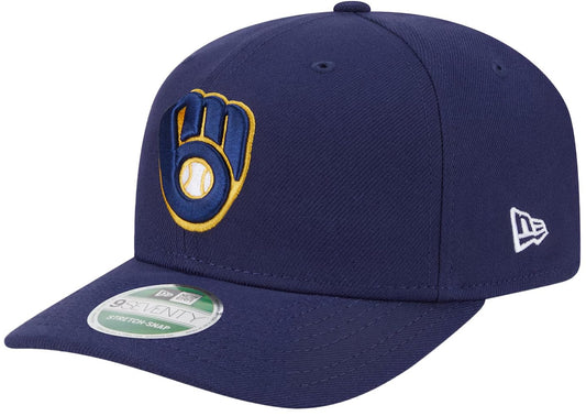 New Era Milwaukee Brewers Player Replica 9SEVENTY Stretch Snap Adjustable Hat - Navy Blue