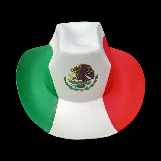 Mexico National Colors Cowboy Hat
