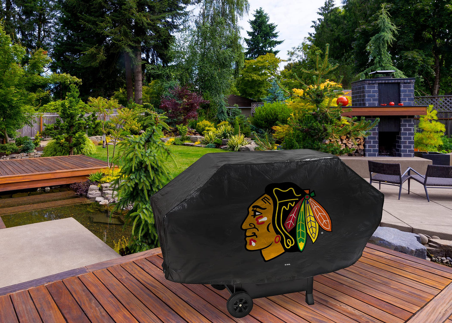 Blackhawks Grill Cover