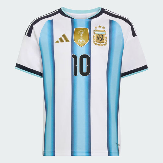 Argentina 26 Home Messi Kids Jersey