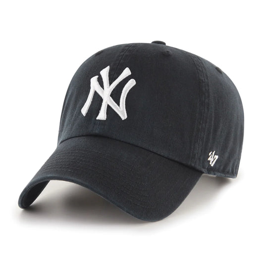 New York Yankees Clean Up Black and White Adjustable '47 Hat