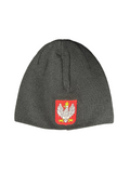 Polska Knit Winter Hat Black With "1918" Eagle - Made in Poland for Kids