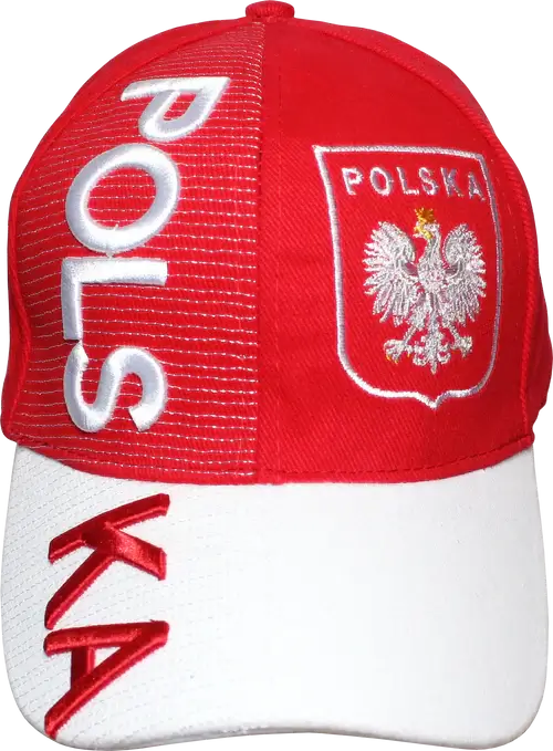 Polish Cap With Polska Flag Red&White Embroidered