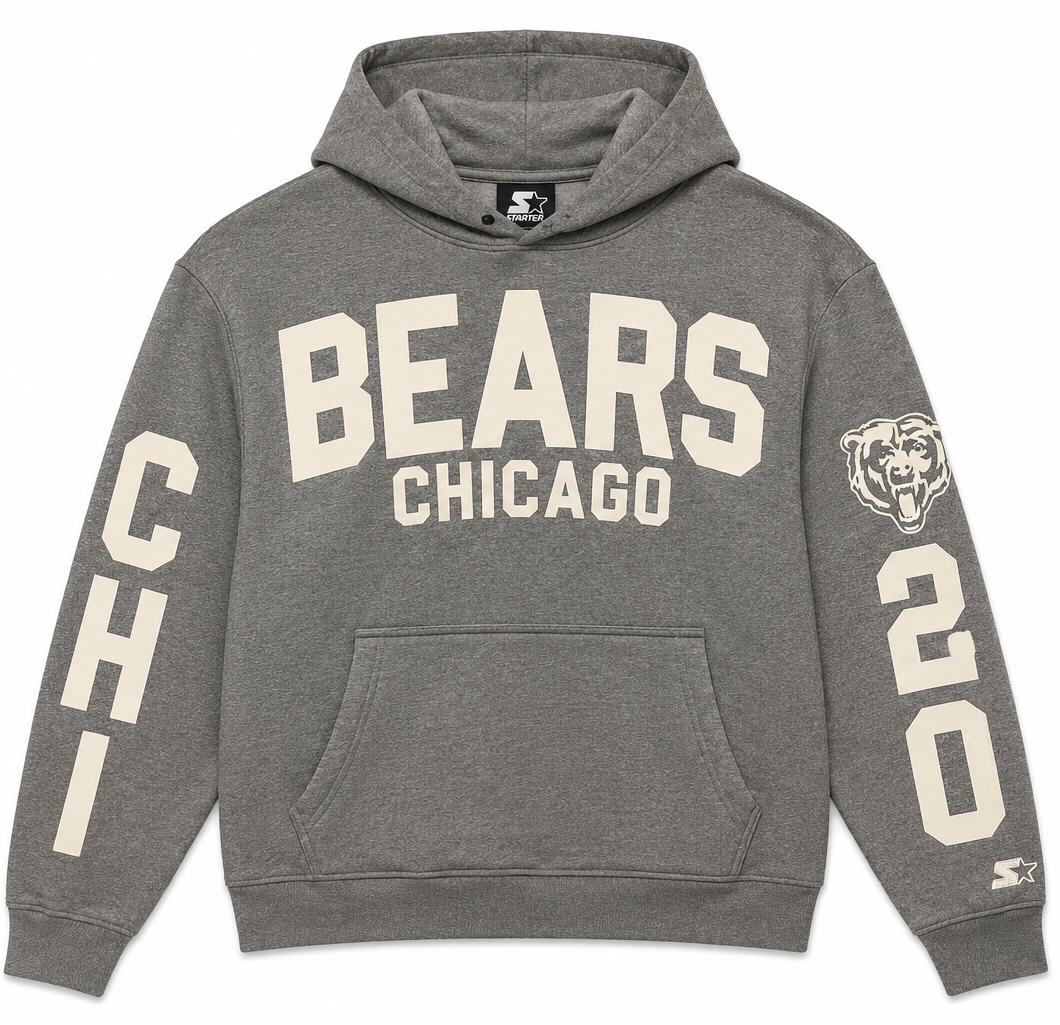 Chicago Bears Starter Grey Heritage Hoodie