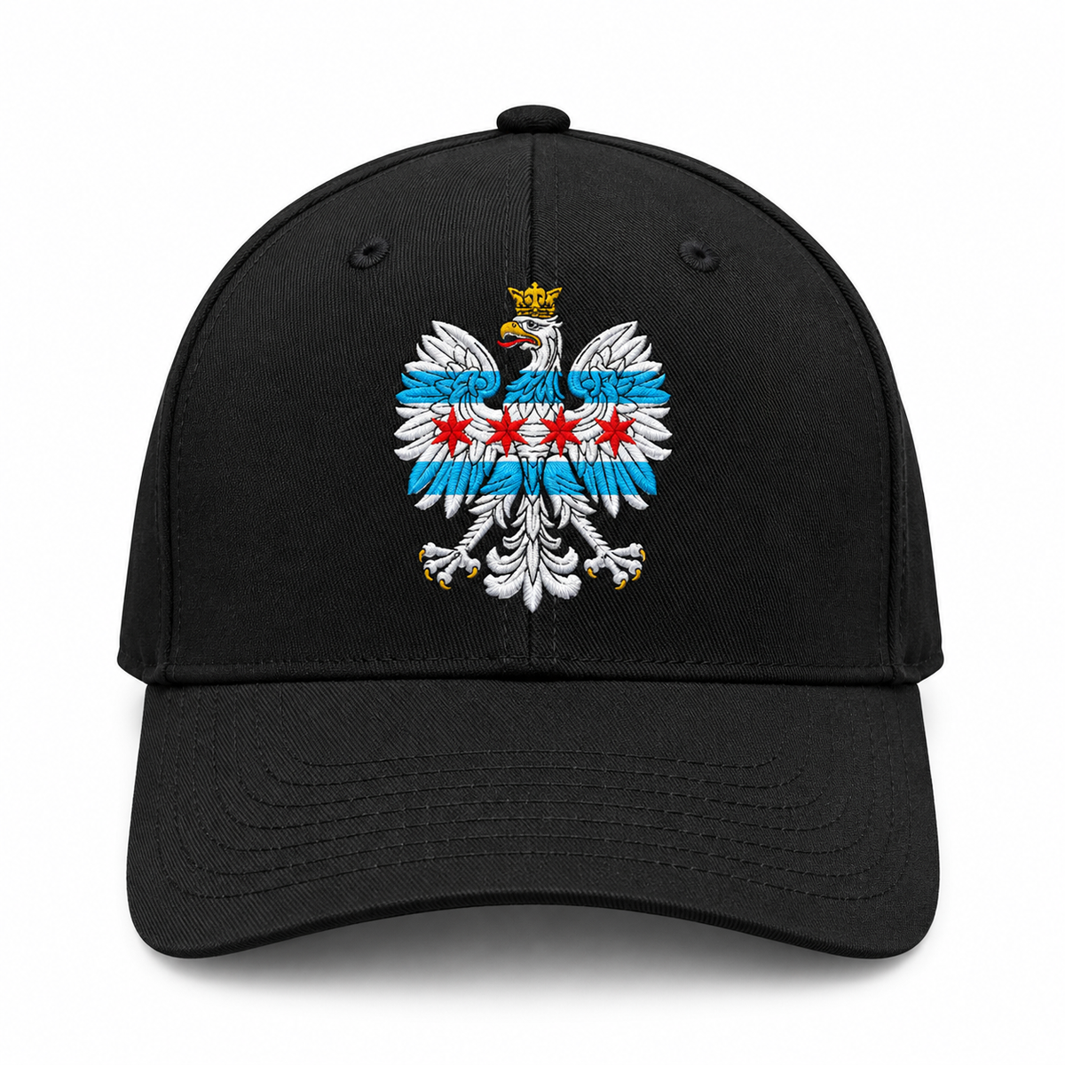 Poland Chicago Eagle Black Flexfit Hat
