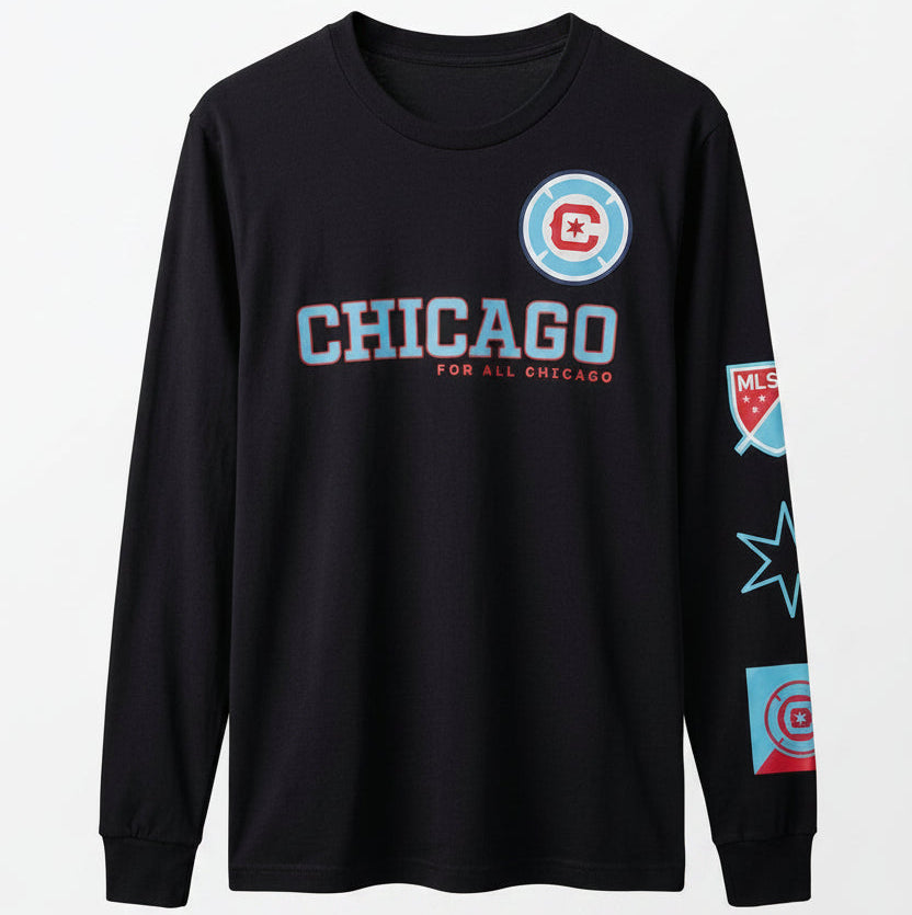 Chicago Fire "For All Chicago" City Star Long Sleeve Tee