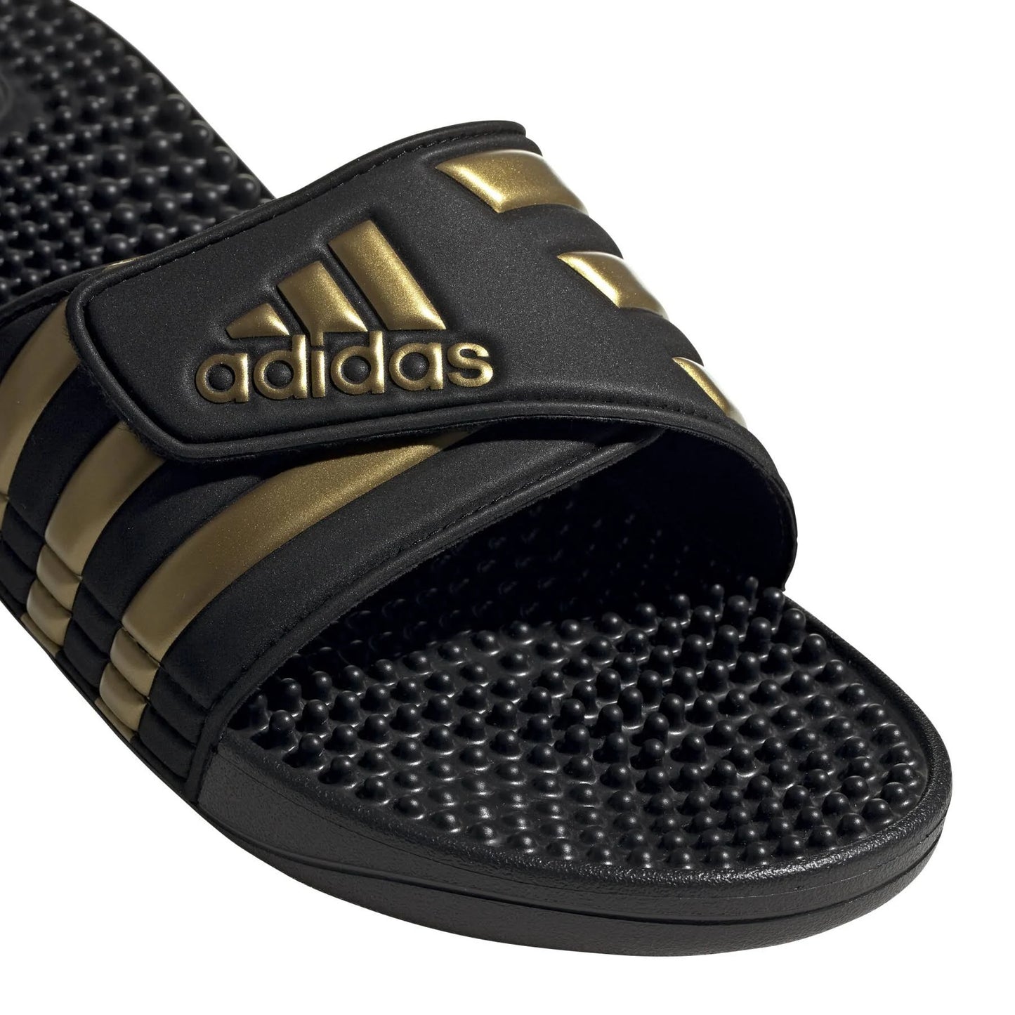 Adidas Adissage Slides - Black & Gold