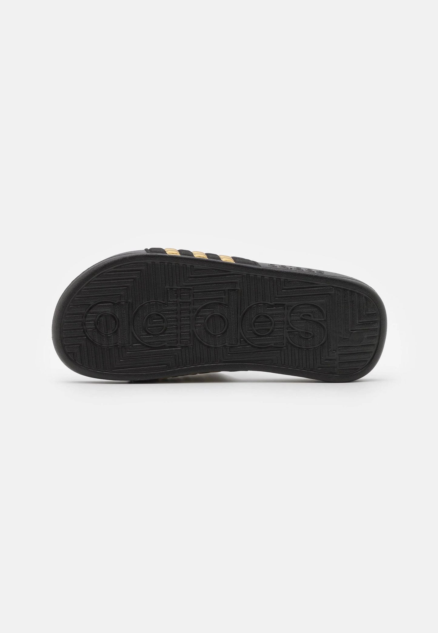 Adidas Adissage Slides - Black & Gold
