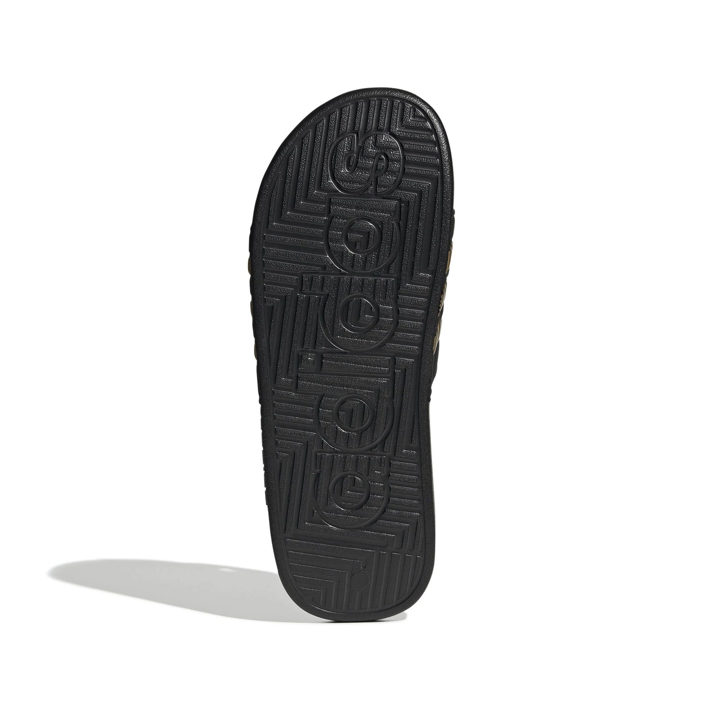 Adidas Adissage Slides - Black & Gold