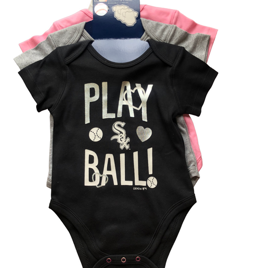 Chicago White Sox  9-12M, 12-28M, 18-24M Infant Girls 3-Piece Creeper Set