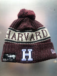 New Era Authentic NCAA Collage Team Harvard Crimson  Cuffed Pomp Men's Knit Hat