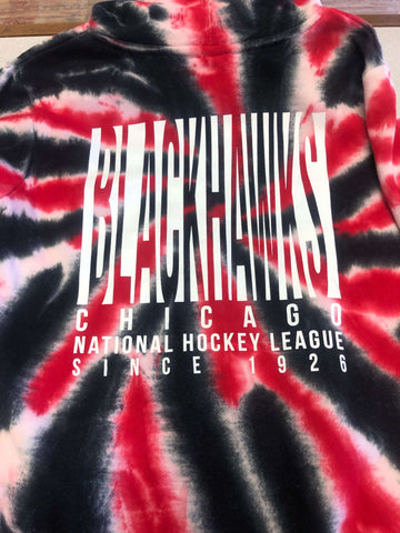 Women's Fanatics Branded Black Chicago Blackhawks Primary Team Logo Fleece V-Neck Pullover Hoodie Size: Large