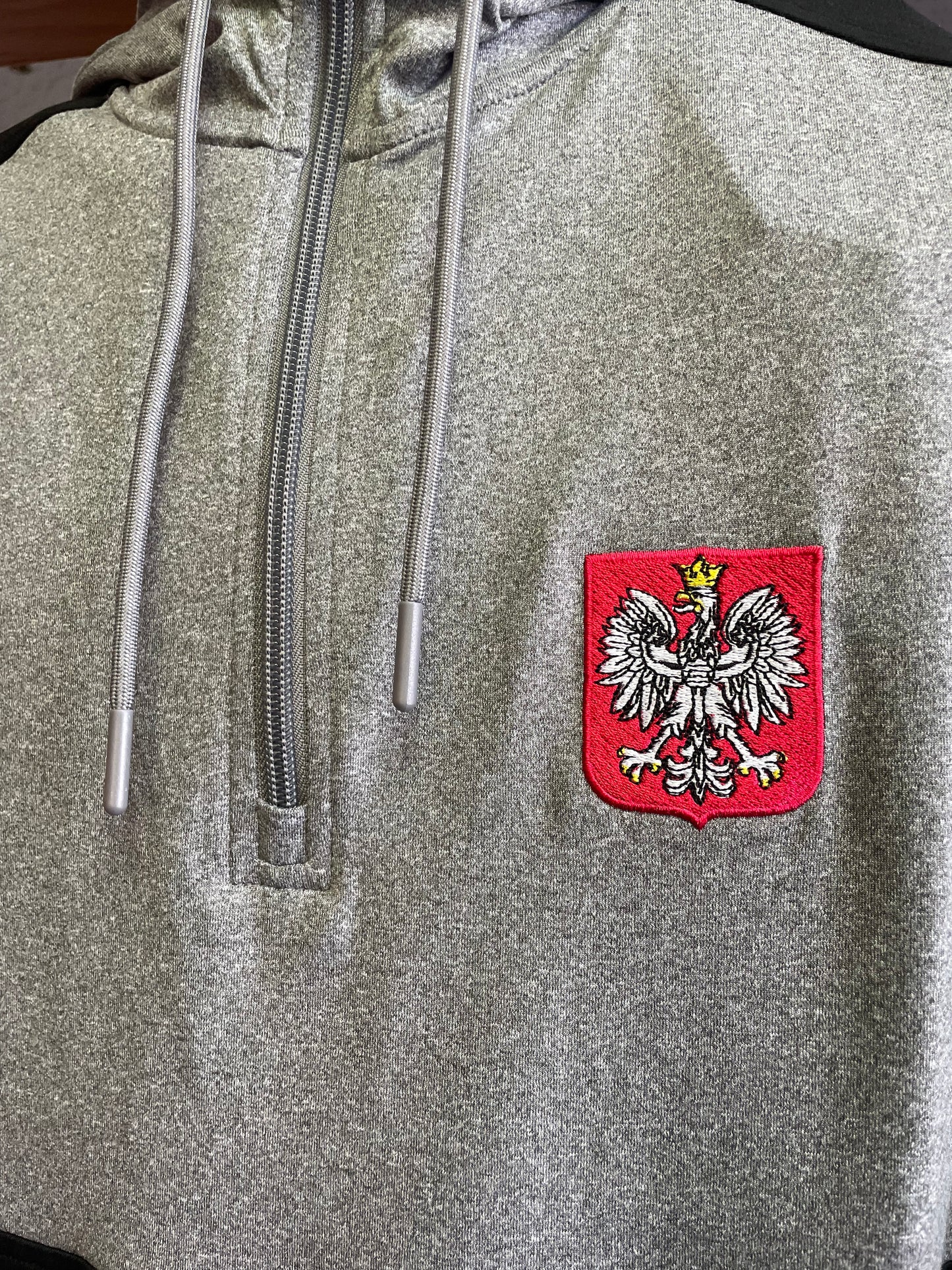 Polska Antigua Fearless 1/4 Zip Hoodie - Black