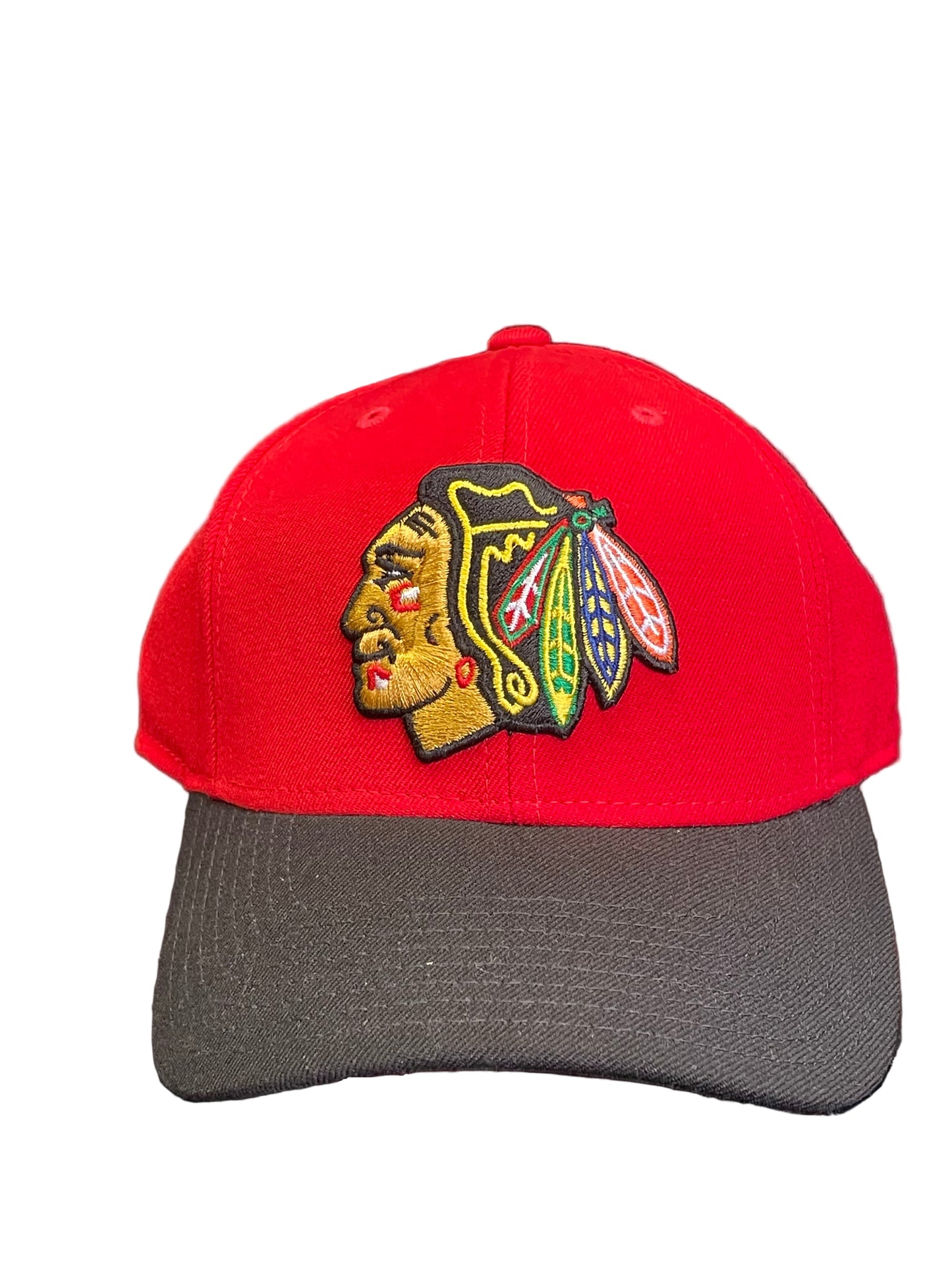 Chicago Blackhawks CCM Structured Adjustable 2 Toned Hat - Red/Black