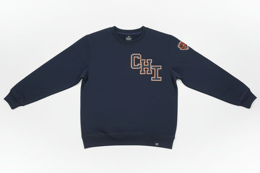 Chicago Bears "Chi" Varsity Cotton Crewneck Sweater