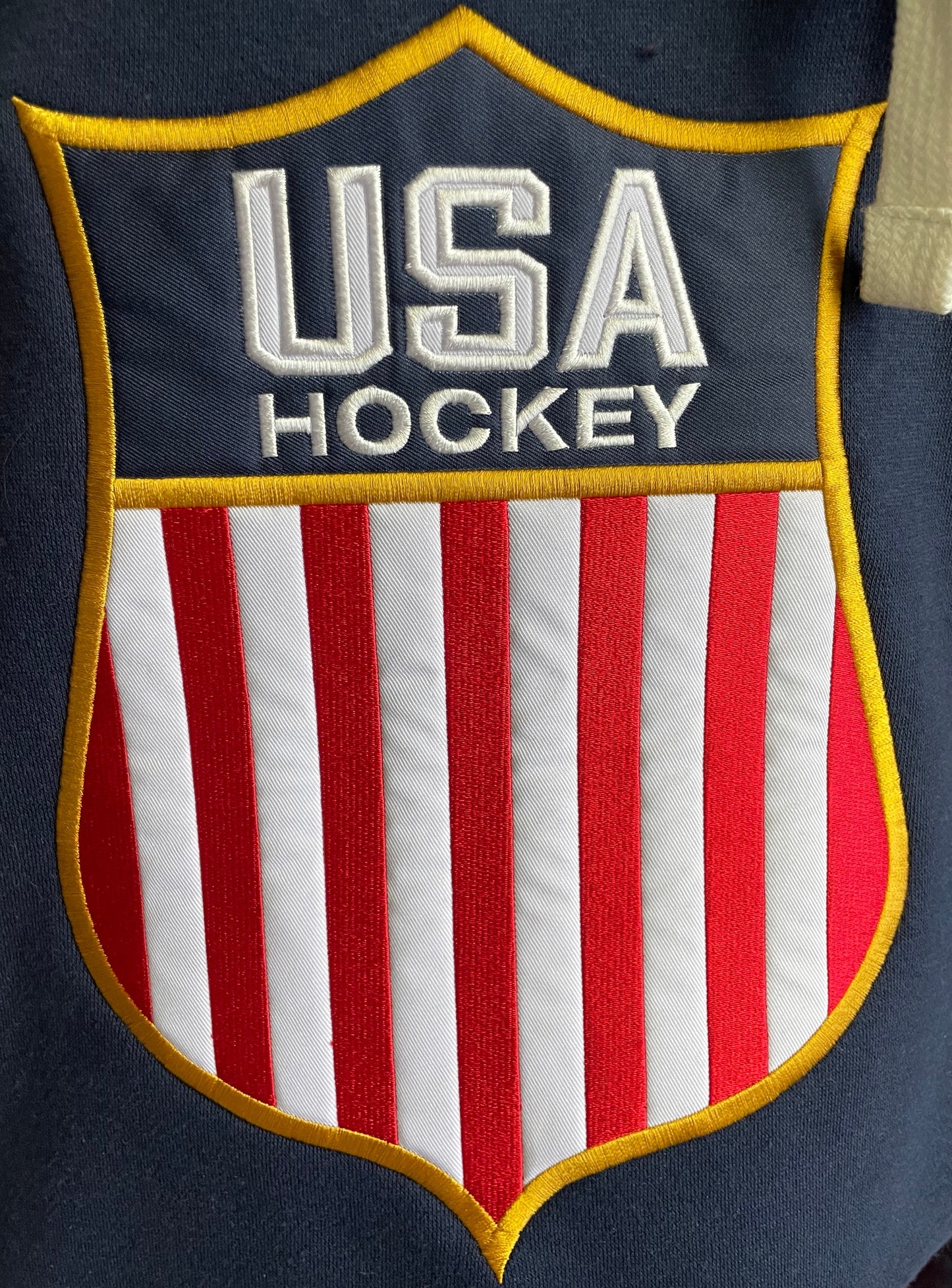 USA Hockey Shield Logo Official Embroidered Navy Lacer Hoodie