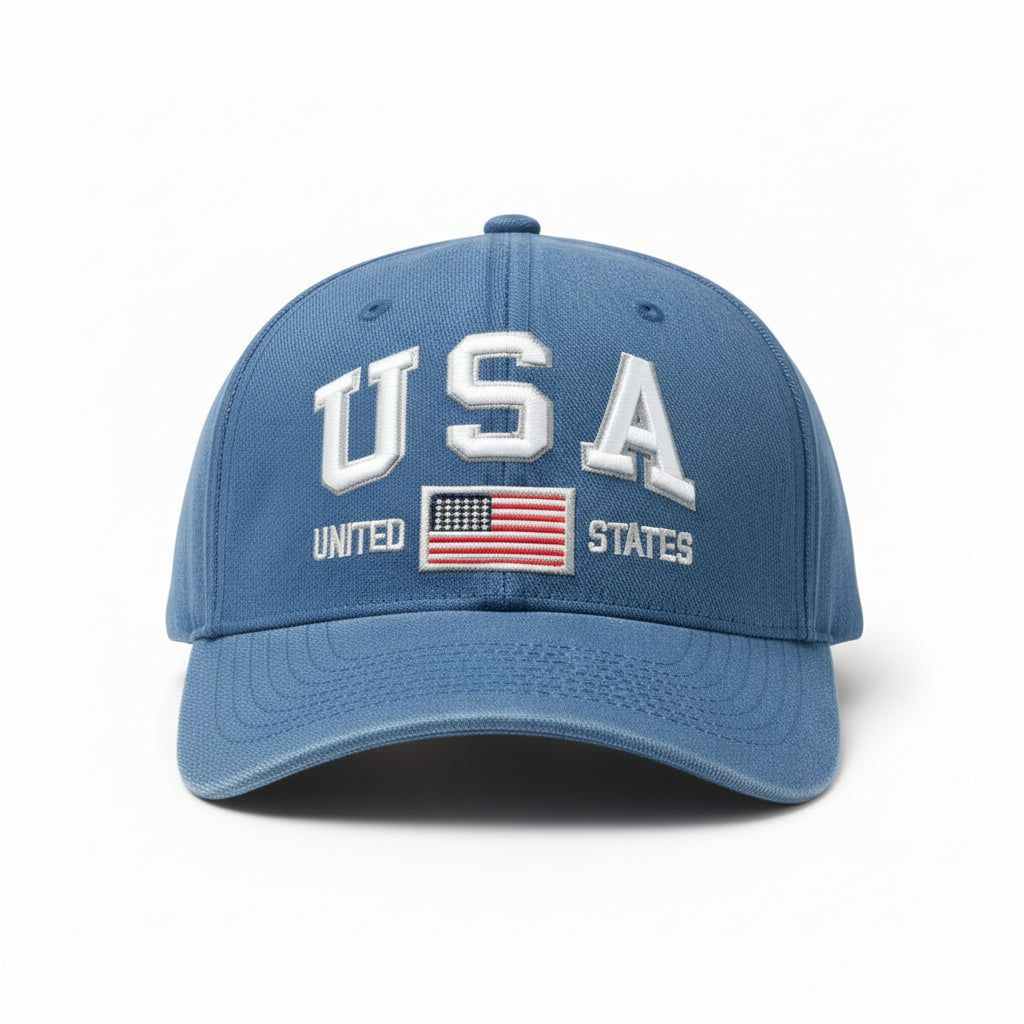 USA 250th Birthday Blue Embroiderred Hat