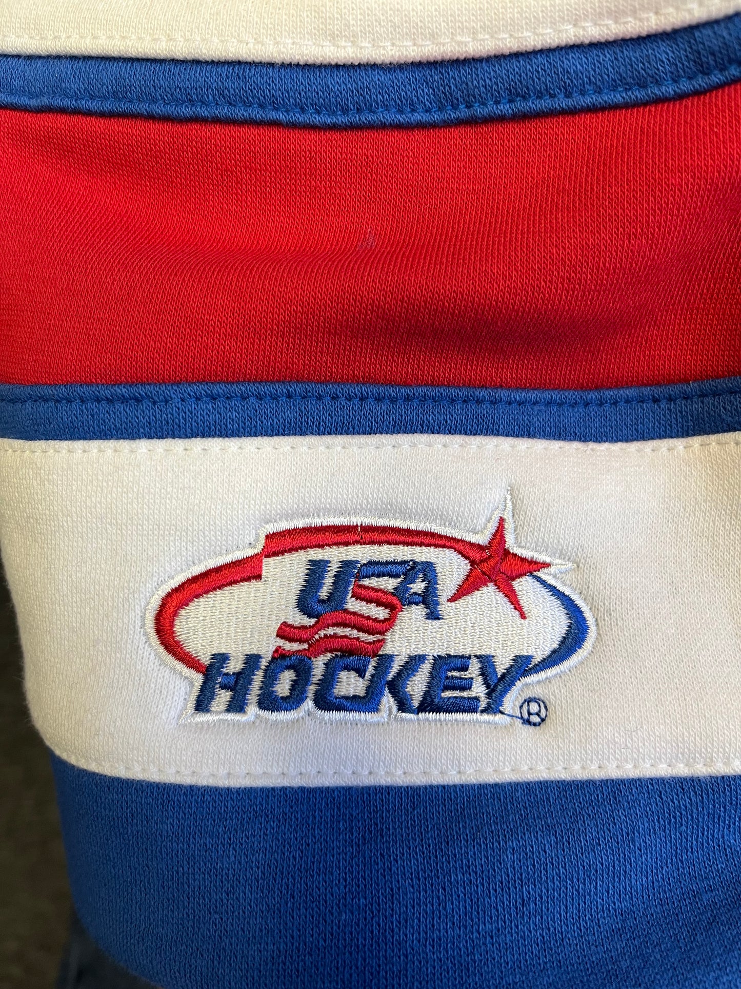 USA Hockey Shield Logo Official Embroidered Blue Lacer Hoodie