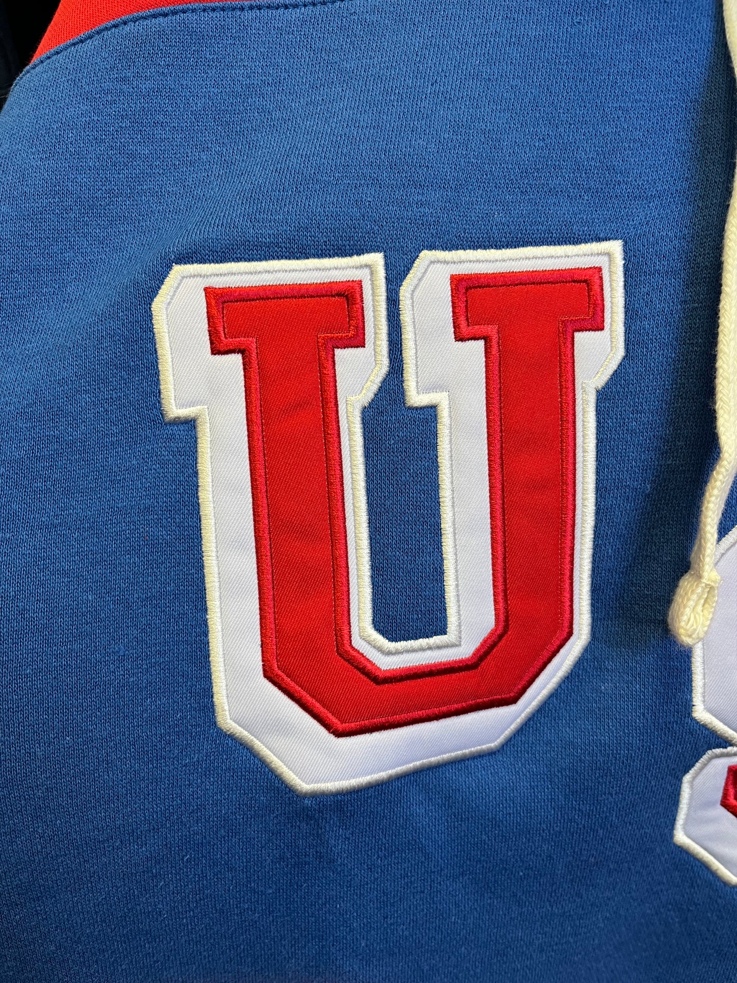 USA Hockey Shield Logo Official Embroidered Blue Lacer Hoodie
